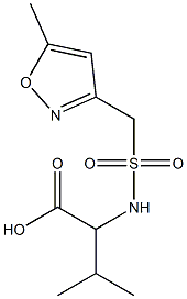 3-methyl-2-{[(5-methyl-1,2-oxazol-3-yl)methane]sulfonamido}butanoic acid Structure