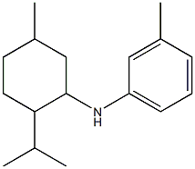 3-methyl-N-[5-methyl-2-(propan-2-yl)cyclohexyl]aniline 구조식 이미지