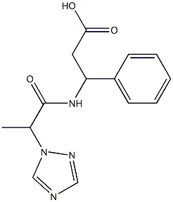 3-phenyl-3-[2-(1H-1,2,4-triazol-1-yl)propanamido]propanoic acid Structure