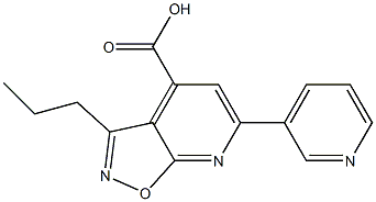 3-propyl-6-pyridin-3-ylisoxazolo[5,4-b]pyridine-4-carboxylic acid Structure