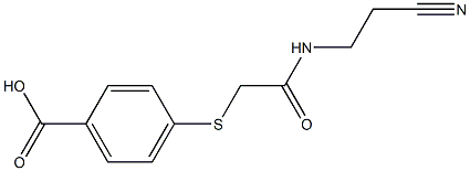 4-({[(2-cyanoethyl)carbamoyl]methyl}sulfanyl)benzoic acid Structure