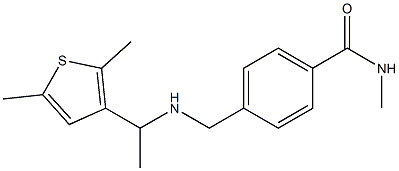 4-({[1-(2,5-dimethylthiophen-3-yl)ethyl]amino}methyl)-N-methylbenzamide Structure