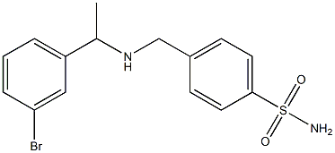 4-({[1-(3-bromophenyl)ethyl]amino}methyl)benzene-1-sulfonamide 구조식 이미지