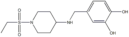 4-({[1-(ethanesulfonyl)piperidin-4-yl]amino}methyl)benzene-1,2-diol 구조식 이미지