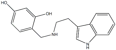 4-({[2-(1H-indol-3-yl)ethyl]amino}methyl)benzene-1,3-diol Structure