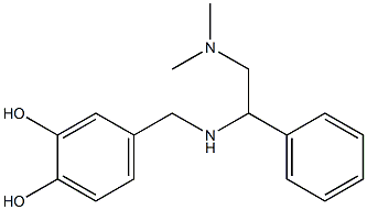 4-({[2-(dimethylamino)-1-phenylethyl]amino}methyl)benzene-1,2-diol 구조식 이미지