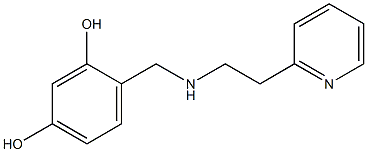 4-({[2-(pyridin-2-yl)ethyl]amino}methyl)benzene-1,3-diol 구조식 이미지