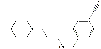 4-({[3-(4-methylpiperidin-1-yl)propyl]amino}methyl)benzonitrile Structure