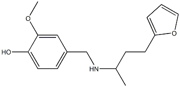 4-({[4-(furan-2-yl)butan-2-yl]amino}methyl)-2-methoxyphenol 구조식 이미지