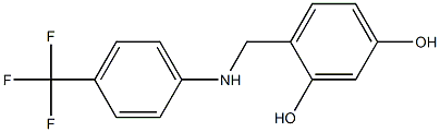 4-({[4-(trifluoromethyl)phenyl]amino}methyl)benzene-1,3-diol Structure