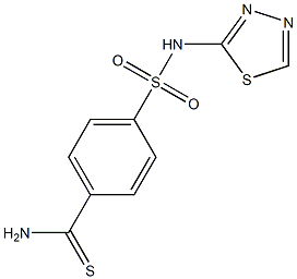 4-(1,3,4-thiadiazol-2-ylsulfamoyl)benzene-1-carbothioamide Structure