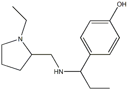 4-(1-{[(1-ethylpyrrolidin-2-yl)methyl]amino}propyl)phenol 구조식 이미지