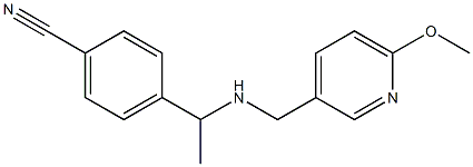 4-(1-{[(6-methoxypyridin-3-yl)methyl]amino}ethyl)benzonitrile Structure