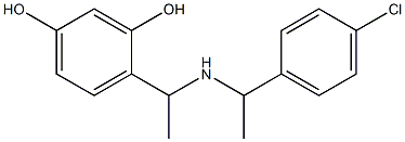 4-(1-{[1-(4-chlorophenyl)ethyl]amino}ethyl)benzene-1,3-diol Structure