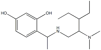 4-(1-{[2-(dimethylamino)-3-ethylpentyl]amino}ethyl)benzene-1,3-diol 구조식 이미지