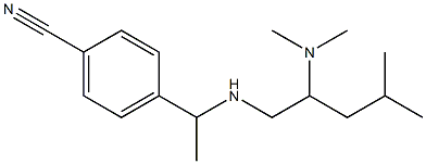 4-(1-{[2-(dimethylamino)-4-methylpentyl]amino}ethyl)benzonitrile Structure