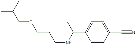 4-(1-{[3-(2-methylpropoxy)propyl]amino}ethyl)benzonitrile 구조식 이미지