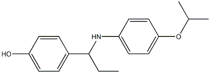 4-(1-{[4-(propan-2-yloxy)phenyl]amino}propyl)phenol Structure