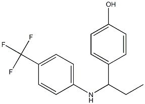 4-(1-{[4-(trifluoromethyl)phenyl]amino}propyl)phenol Structure