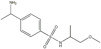 4-(1-aminoethyl)-N-(1-methoxypropan-2-yl)benzene-1-sulfonamide 구조식 이미지