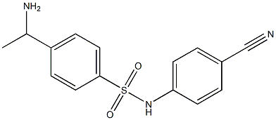 4-(1-aminoethyl)-N-(4-cyanophenyl)benzene-1-sulfonamide 구조식 이미지