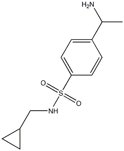 4-(1-aminoethyl)-N-(cyclopropylmethyl)benzene-1-sulfonamide 구조식 이미지