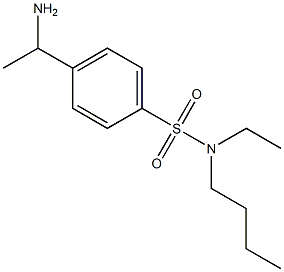 4-(1-aminoethyl)-N-butyl-N-ethylbenzene-1-sulfonamide Structure