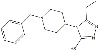 4-(1-benzylpiperidin-4-yl)-5-ethyl-4H-1,2,4-triazole-3-thiol 구조식 이미지