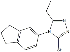 4-(2,3-dihydro-1H-inden-5-yl)-5-ethyl-4H-1,2,4-triazole-3-thiol 구조식 이미지