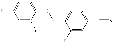 4-(2,4-difluorophenoxymethyl)-3-fluorobenzonitrile 구조식 이미지