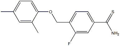 4-(2,4-dimethylphenoxymethyl)-3-fluorobenzene-1-carbothioamide Structure