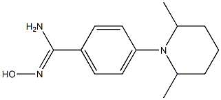 4-(2,6-dimethylpiperidin-1-yl)-N'-hydroxybenzene-1-carboximidamide Structure