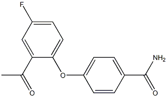 4-(2-acetyl-4-fluorophenoxy)benzamide 구조식 이미지