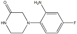 4-(2-amino-4-fluorophenyl)piperazin-2-one 구조식 이미지