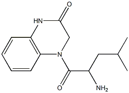 4-(2-amino-4-methylpentanoyl)-1,2,3,4-tetrahydroquinoxalin-2-one Structure