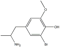 4-(2-aminopropyl)-2-bromo-6-methoxyphenol 구조식 이미지