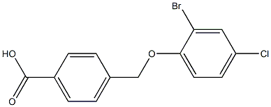 4-(2-bromo-4-chlorophenoxymethyl)benzoic acid Structure