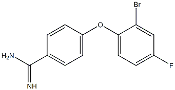 4-(2-bromo-4-fluorophenoxy)benzene-1-carboximidamide Structure