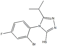 4-(2-bromo-4-fluorophenyl)-5-(propan-2-yl)-4H-1,2,4-triazole-3-thiol 구조식 이미지