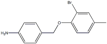 4-(2-bromo-4-methylphenoxymethyl)aniline Structure