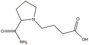 4-(2-carbamoylpyrrolidin-1-yl)butanoic acid Structure