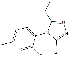 4-(2-chloro-4-methylphenyl)-5-ethyl-4H-1,2,4-triazole-3-thiol 구조식 이미지