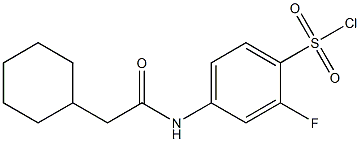 4-(2-cyclohexylacetamido)-2-fluorobenzene-1-sulfonyl chloride 구조식 이미지