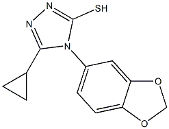 4-(2H-1,3-benzodioxol-5-yl)-5-cyclopropyl-4H-1,2,4-triazole-3-thiol 구조식 이미지