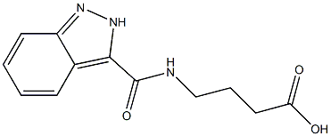 4-(2H-indazol-3-ylformamido)butanoic acid Structure