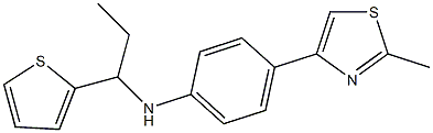 4-(2-methyl-1,3-thiazol-4-yl)-N-[1-(thiophen-2-yl)propyl]aniline 구조식 이미지