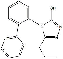 4-(2-phenylphenyl)-5-propyl-4H-1,2,4-triazole-3-thiol 구조식 이미지