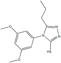 4-(3,5-dimethoxyphenyl)-5-propyl-4H-1,2,4-triazole-3-thiol 구조식 이미지