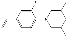 4-(3,5-dimethylpiperidin-1-yl)-3-fluorobenzaldehyde 구조식 이미지