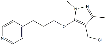 4-(3-{[4-(chloromethyl)-1,3-dimethyl-1H-pyrazol-5-yl]oxy}propyl)pyridine Structure
